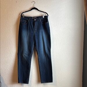 Chico's Blue Straight Leg Denim Jeans Classic Style